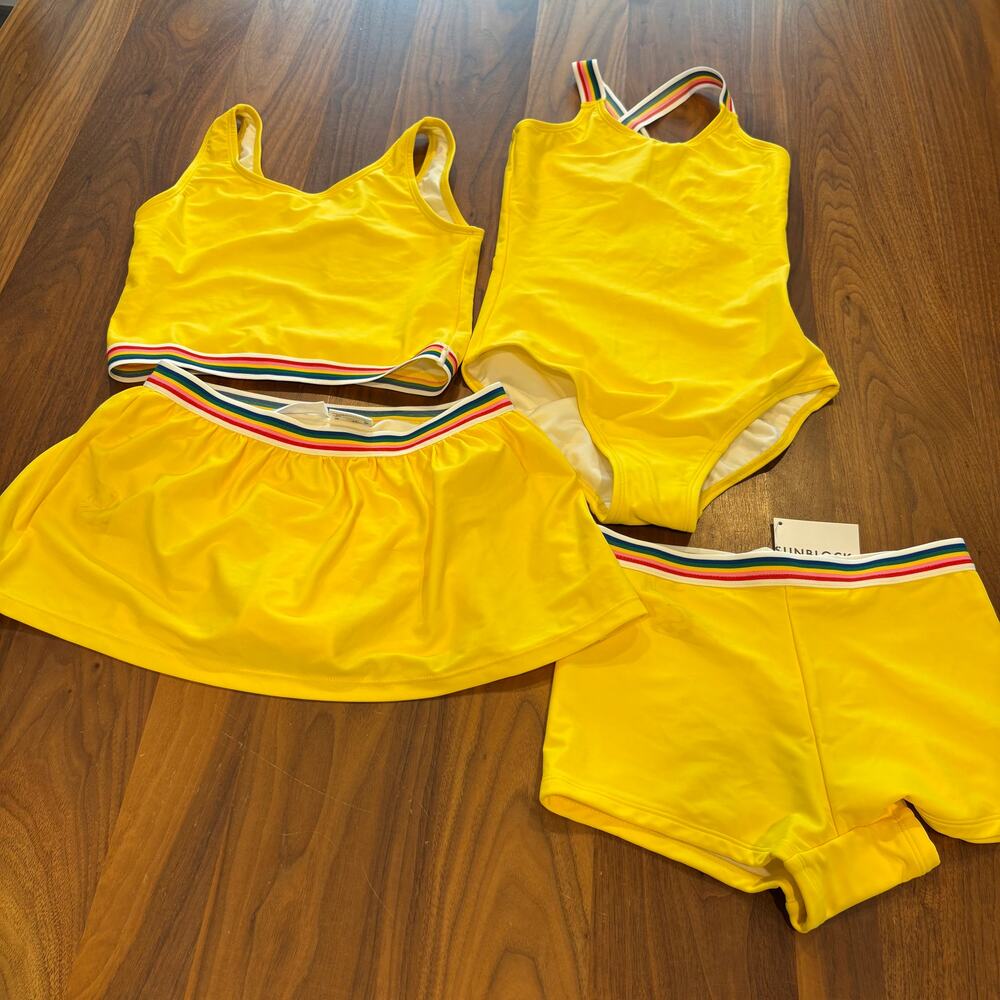 NWT Size 10 Hanna Andersson Sunblock Swimsuits (with Flaws)